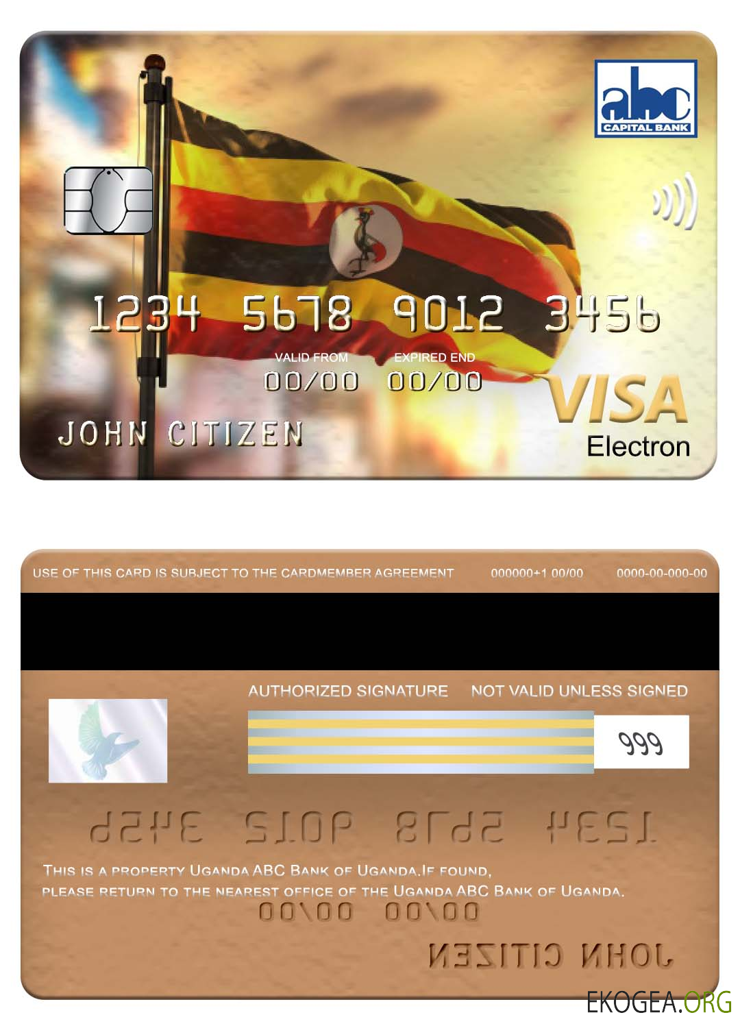 Ouganda ABC Bank of Uganda visa électronique